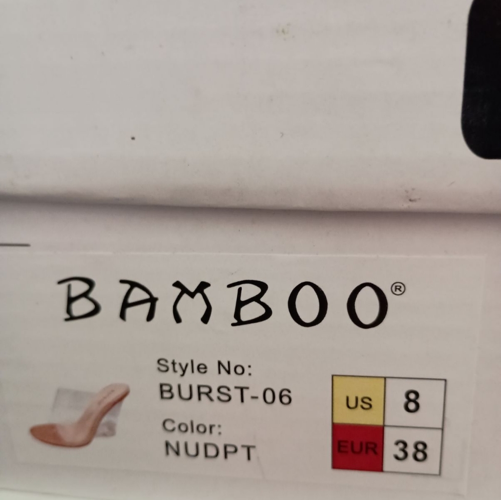 Bamboo clear wedge heels